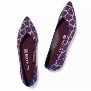 Rothys BRAND NEW/BOX NEVER OPENED Retired Violet Giraffe Flat Size 8.5